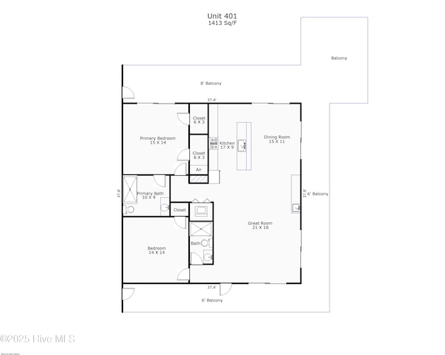 1800 Canal Dr Unit 401, Carolina Beach, NC 28428 - property floor plan