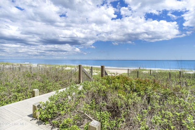 1113 Ocean Dr, Emerald Isle, NC 28594 - water view featuring a beach view