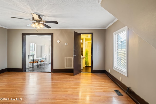 802 2nd St, Elizabeth City, NC 27909 - unfurnished room with plenty of natural light, visible vents, and light wood-type flooring