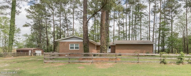 191 Sunset Rd, Wallace, NC 28466 - rear view of property with fence, a yard, crawl space, and brick siding
