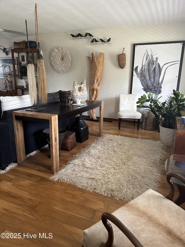 dining room with wood finished floors