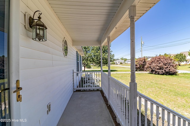 view of patio / terrace featuring covered porch