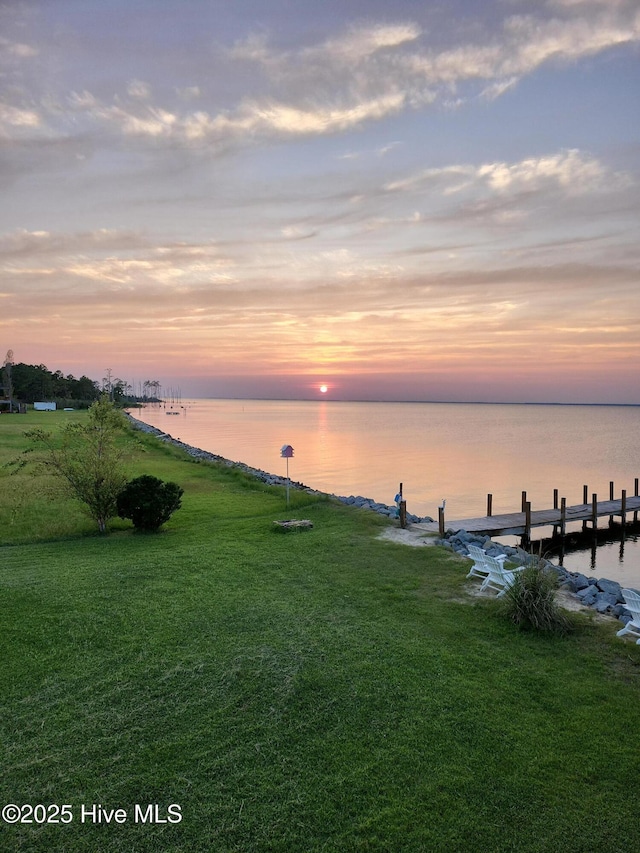 exterior space featuring a boat dock