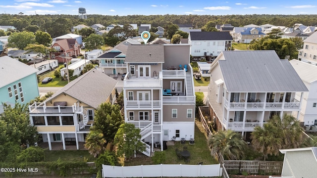 1605 Mackerel Ln Unit 2, Carolina Beach, NC 28428 - aerial perspective of suburban area