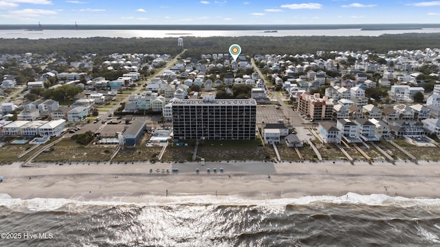 1605 Mackerel Ln Unit 2, Carolina Beach, NC 28428 - aerial perspective of suburban area with expansive coastline