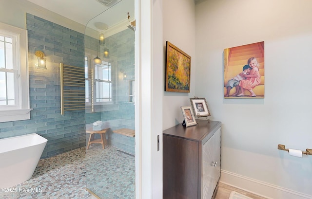 333 N Island Xing, Edenton, NC 27932 - bathroom with baseboards and tiled shower