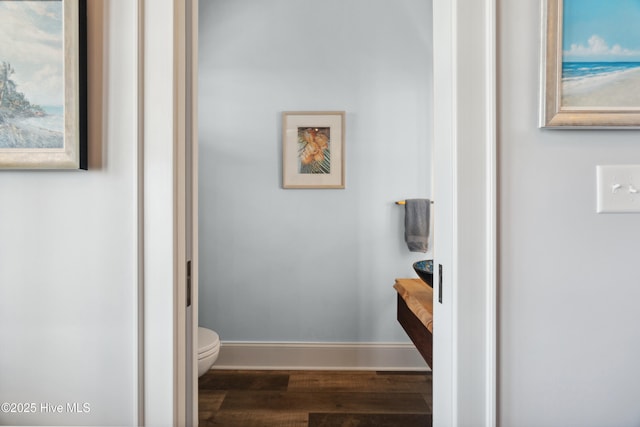 333 N Island Xing, Edenton, NC 27932 - bathroom with wood finished floors, toilet, and baseboards