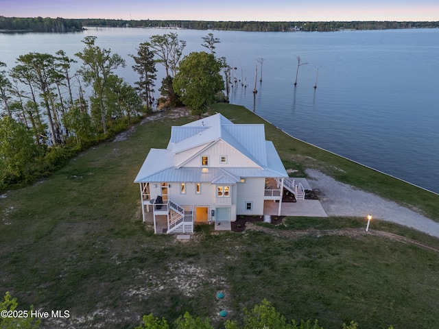 333 N Island Xing, Edenton, NC 27932 - drone / aerial view featuring a water view