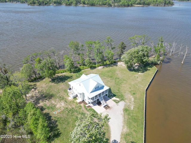 333 N Island Xing, Edenton, NC 27932 - drone / aerial view featuring a water view