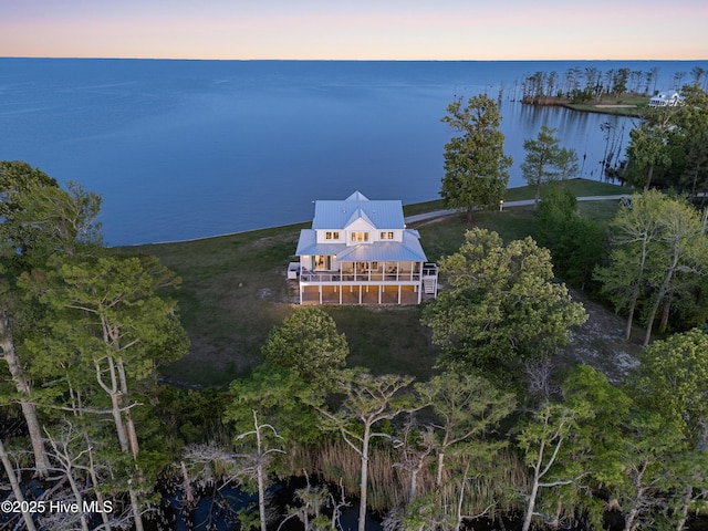 333 N Island Xing, Edenton, NC 27932 - drone / aerial view with a water view