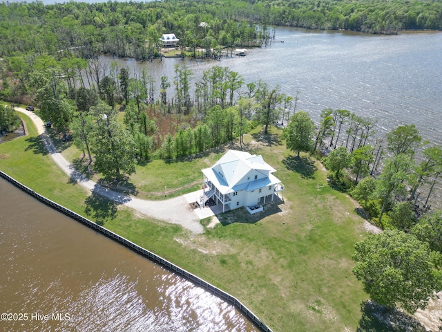 333 N Island Xing, Edenton, NC 27932 - bird's eye view with a view of trees and a water view