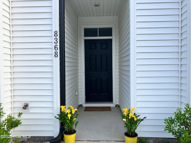 view of doorway to property