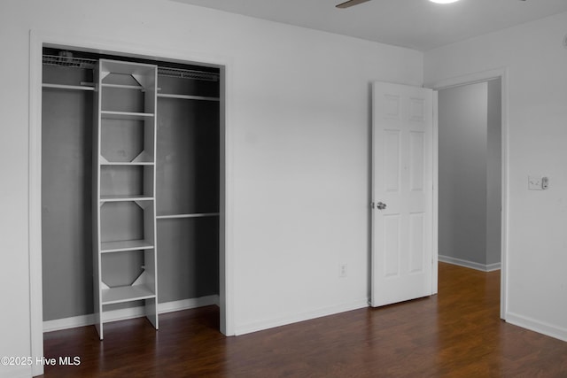 214 Target Ln, Hubert, NC 28539 - unfurnished bedroom with wood finished floors and baseboards