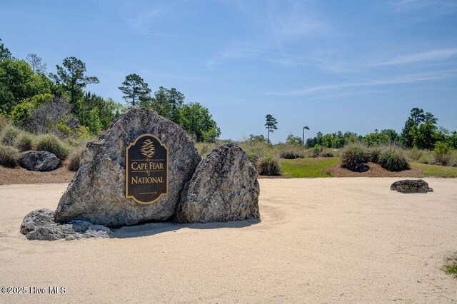 view of community sign