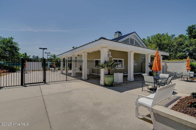 view of patio / terrace with fence and outdoor dining space