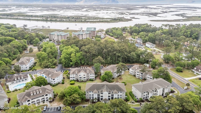 908 Resort Cir Unit 701, Sunset Beach, NC 28468 - birds eye view of property with a water view
