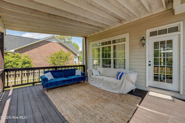 7240 Orchard Trce, Wilmington, NC 28409 - wooden terrace with an outdoor hangout area