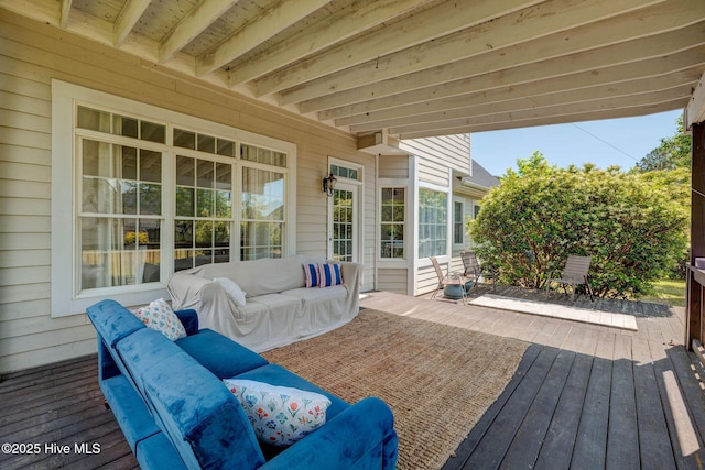 7240 Orchard Trce, Wilmington, NC 28409 - deck featuring an outdoor hangout area