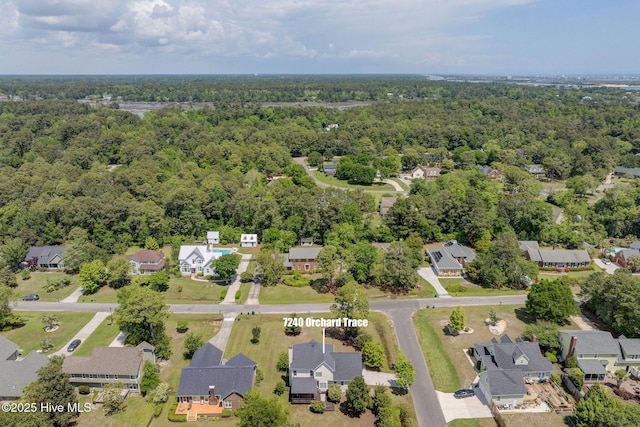 7240 Orchard Trce, Wilmington, NC 28409 - birds eye view of property with a residential view and a forest view