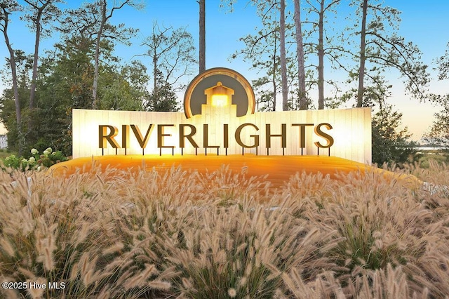 view of community sign
