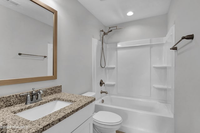 4434 Old Towne St, Wilmington, NC 28412 - full bathroom with vanity, toilet, and washtub / shower combination