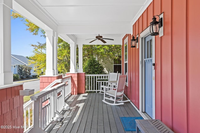 6460 Carrick Bend Trl SW, Ocean Isle Beach, NC 28469 - porch with ceiling fan