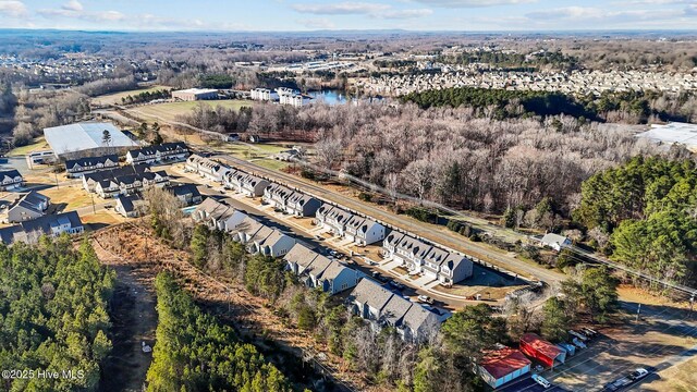 806 Pryor St Unit 50, Mebane, NC 27302 - birds eye view of property with a wooded view