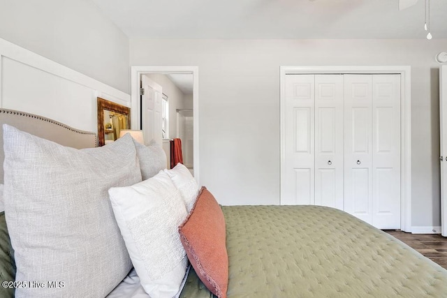 197 Cherry Rd, Southport, NC 28461 - bedroom featuring wood finished floors and a closet