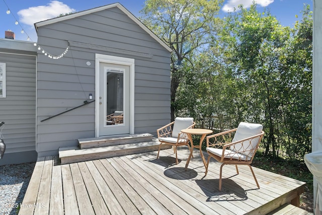 view of wooden deck