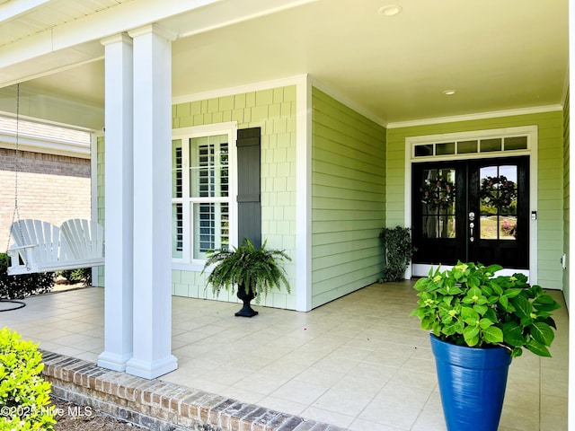 2208 Drawing Ct, Wilmington, NC 28412 - entrance to property featuring french doors and covered porch