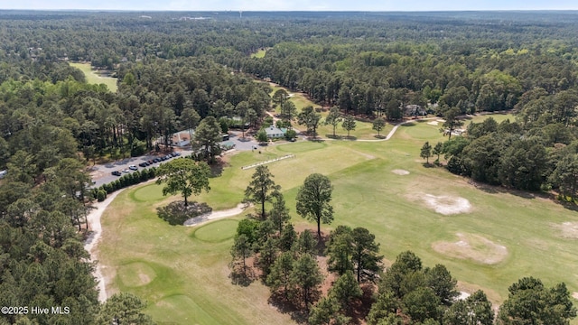8 Driving Range Rd, Pinehurst, NC 28374 - aerial view of property and surrounding area with a heavily wooded area and a golf course