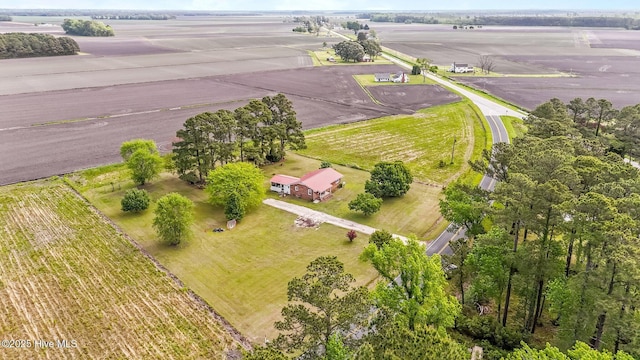 drone / aerial view featuring a rural view
