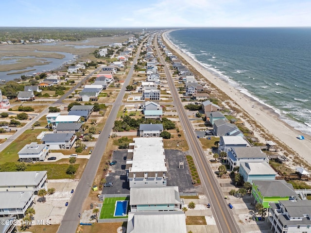 2714 W Beach Dr # 104, Oak Island, NC 28465 - birds eye view of property with a view of the beach and a water view