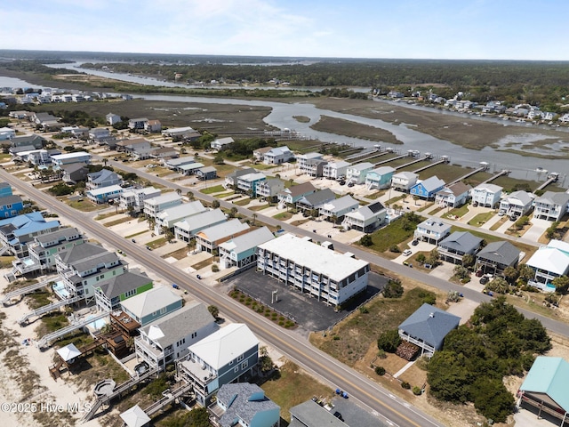 2714 W Beach Dr # 104, Oak Island, NC 28465 - bird's eye view featuring a residential view and a water view