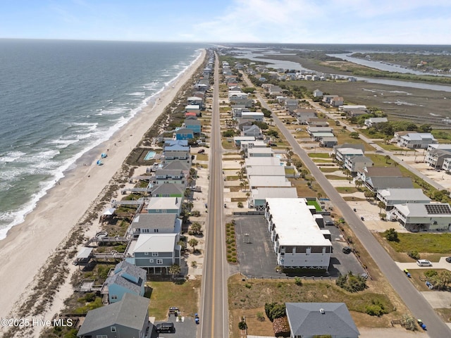 2714 W Beach Dr # 104, Oak Island, NC 28465 - aerial view featuring a beach view and a water view