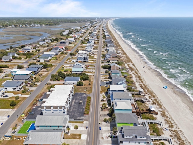 2714 W Beach Dr # 104, Oak Island, NC 28465 - bird's eye view featuring a view of the beach and a water view