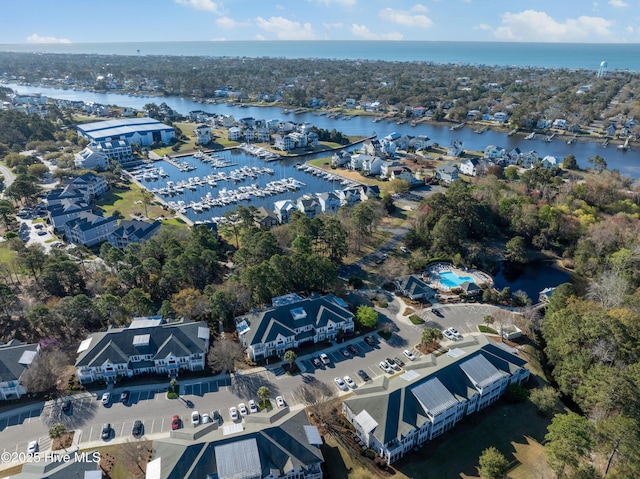 2537 St James Dr SE Apt 1003, Southport, NC 28461 - bird's eye view featuring a water view