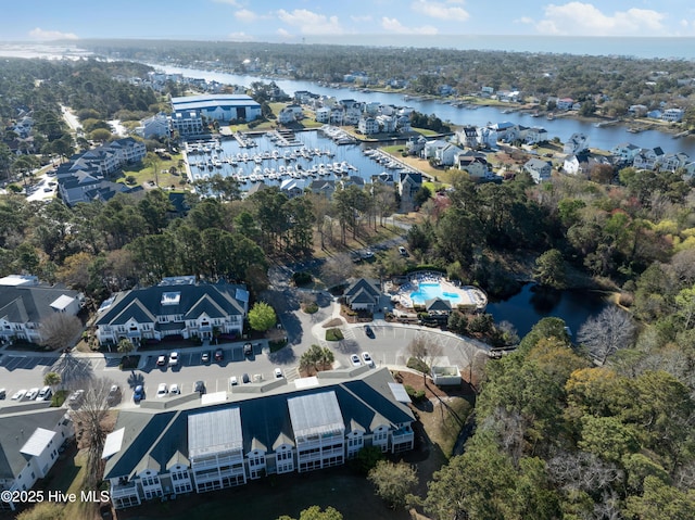 2537 St James Dr SE Apt 1003, Southport, NC 28461 - bird's eye view featuring a water view