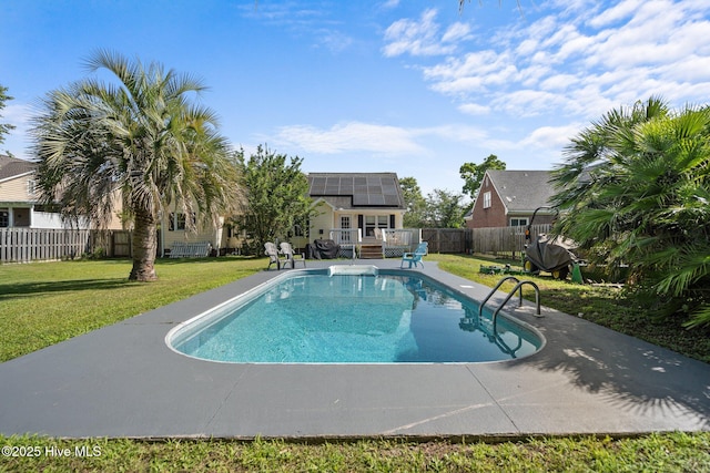 508 Commons Way, Wilmington, NC 28409 - view of swimming pool with a wooden deck and a fenced backyard