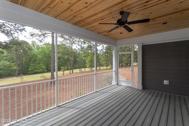 117 Banbridge Dr, West End, NC 27376 - unfurnished sunroom featuring ceiling fan