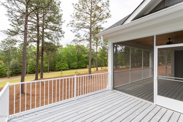 117 Banbridge Dr, West End, NC 27376 - wooden deck featuring a sunroom