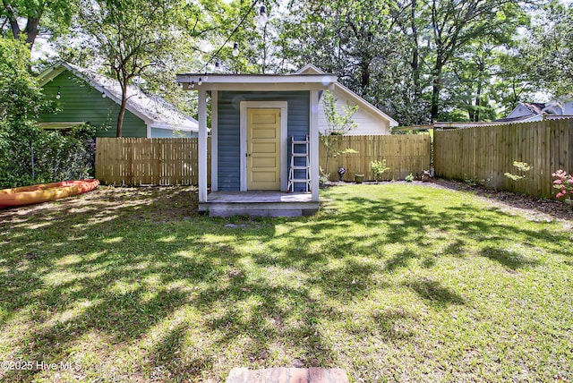 view of shed