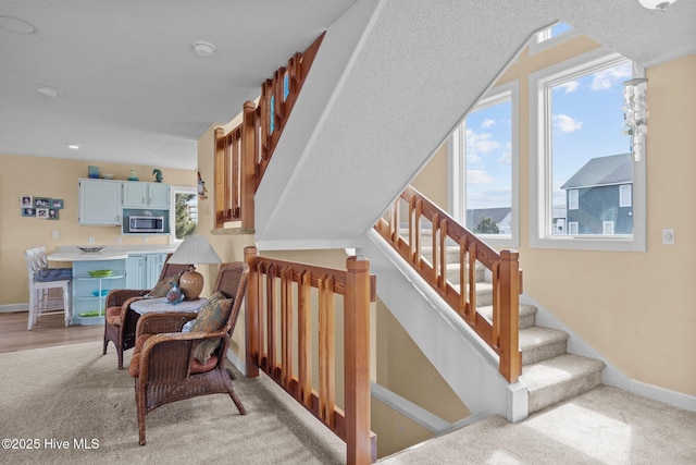 105 Island Quay Ct, Atlantic Beach, NC 28512 - staircase featuring carpet floors and baseboards