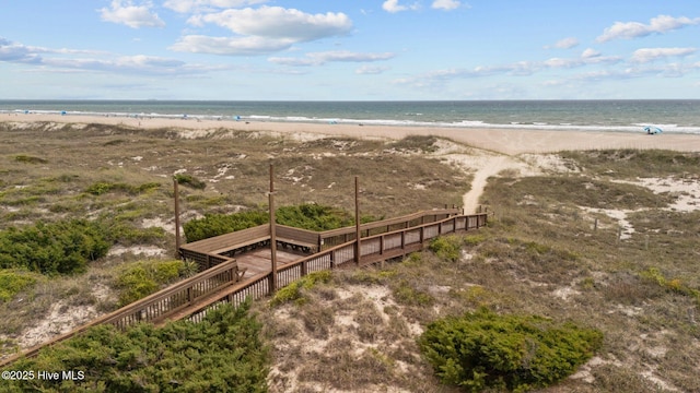 105 Island Quay Ct, Atlantic Beach, NC 28512 - aerial view featuring a beach view and a water view