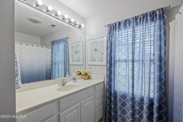 202 Two Oaks Ct, Newport, NC 28570 - bathroom featuring visible vents and vanity