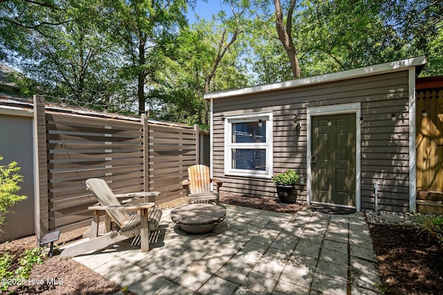 view of patio with fence