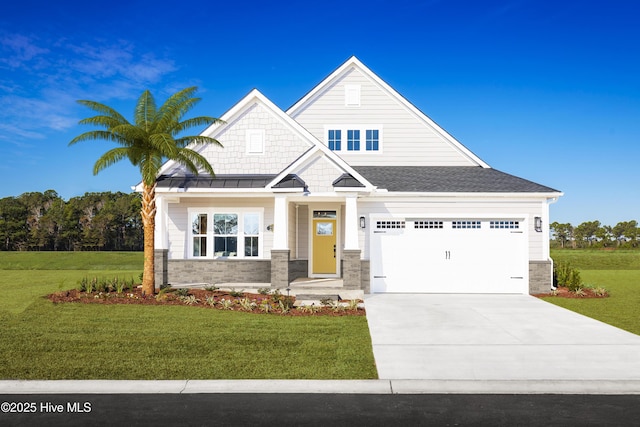 3303 Edgehill Dr, Navassa, NC 28451 - craftsman house featuring driveway and a front lawn