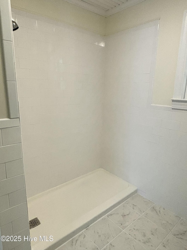 115 Cherry St, Woodland, NC 27897 - full bath featuring a shower stall and marble finish floor
