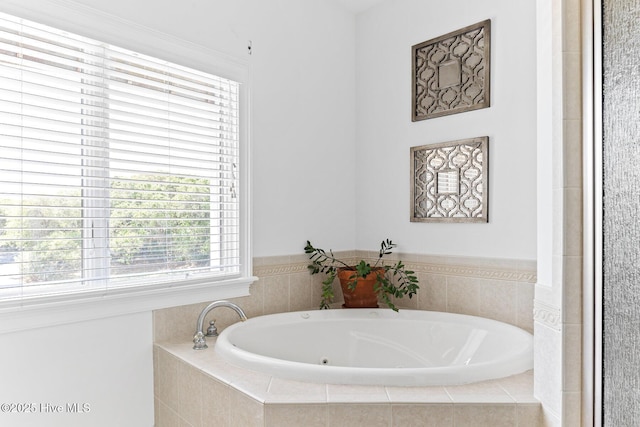 full bath with a jetted tub