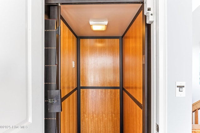 interior details featuring elevator
